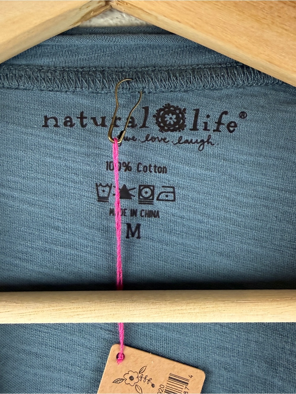 Natural Life “Do It For You” Graphic Long Sleeve Tee Medium Boho Cotton NWT - Picture 6 of 7
